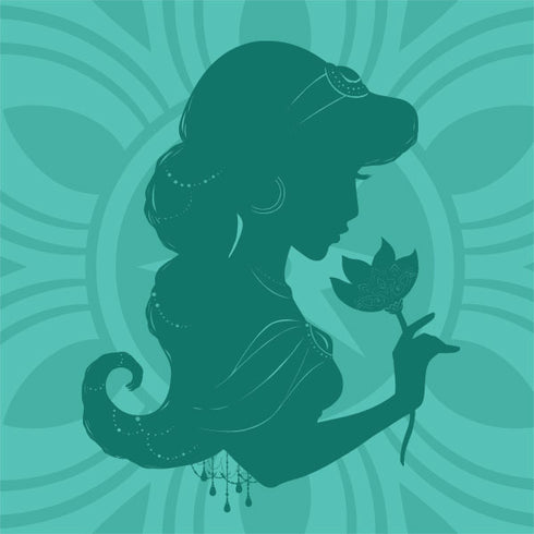 Disney Aladdin Princess Jasmine Silhouette Flower Galaxy Z Flip6 Clear Case